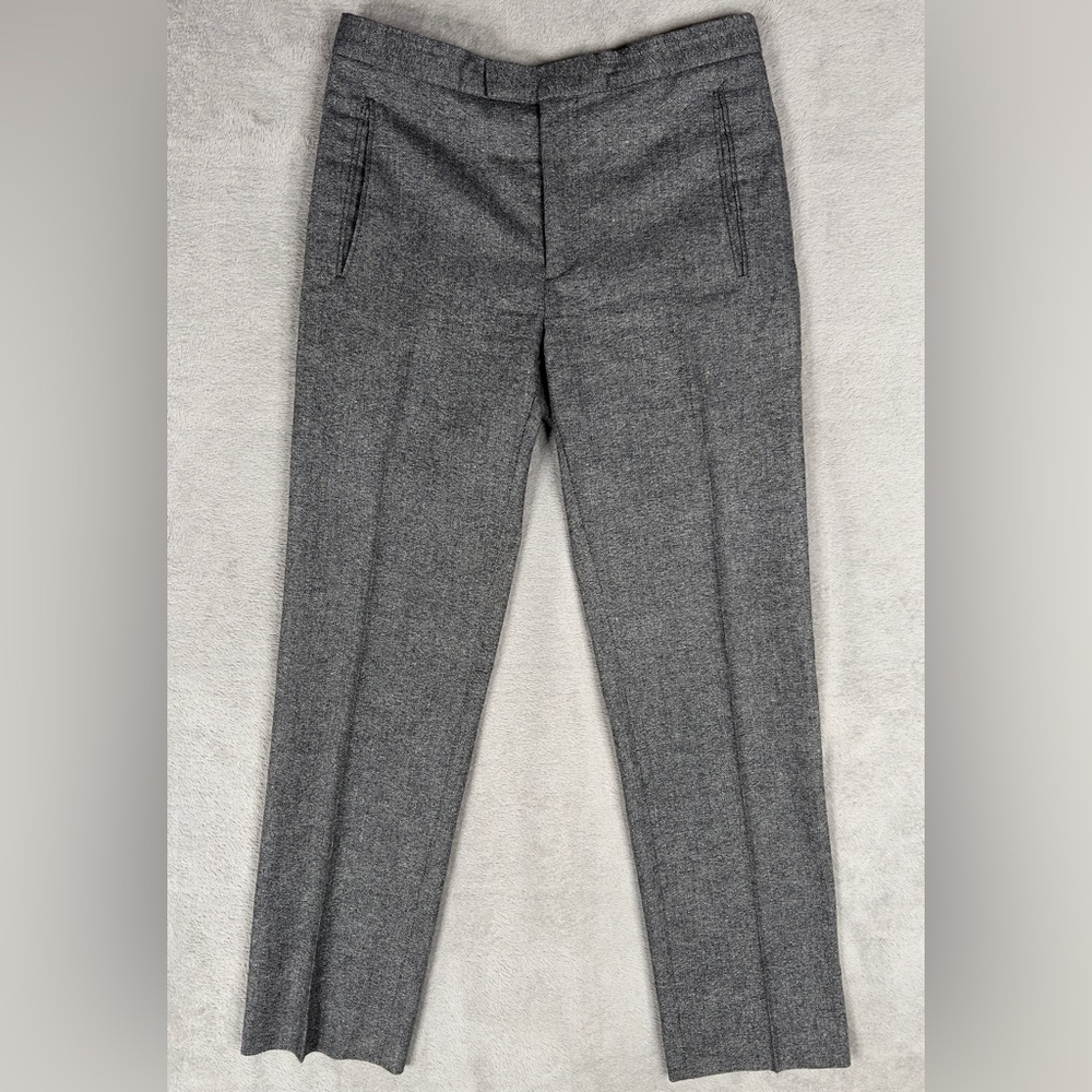 Sandro Paris Wool Blend Dress Pants Women's Size 40 (US 8) Gray Pleated Trousers